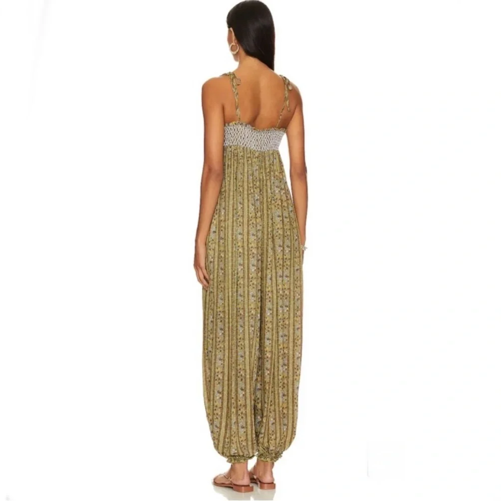 Intimately Free People Rule The World Floral Maxi Jumpsuit in Fern Combo Large - Picture 7 of 16